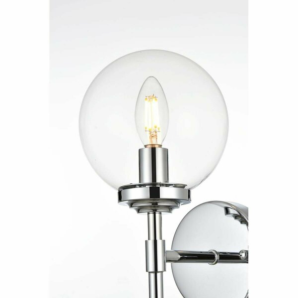 Cling 110 V One Light Vanity Wall Lamp, Chrome CL2960309